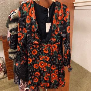 Poppy Black Polka Dot Dress